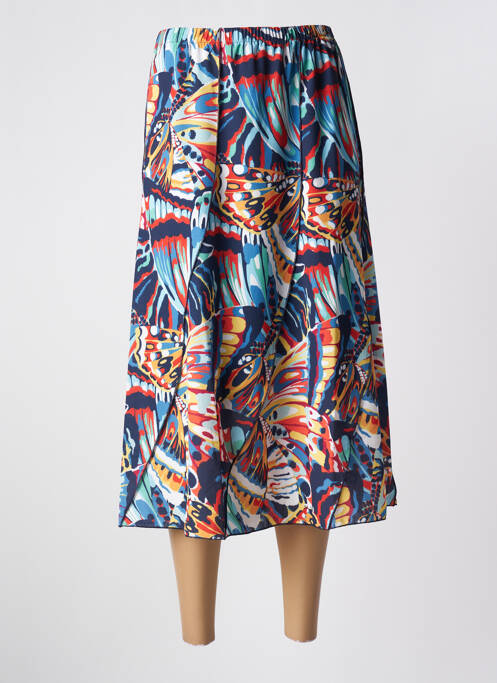 Jupe mi-longue bleu ELEANE pour femme