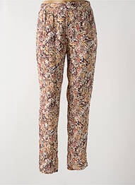 Pantalon slim taille élastique taille normale marron JULIE GUERLANDE femme