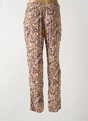 Pantalon slim taille élastique taille normale marron JULIE GUERLANDE femme