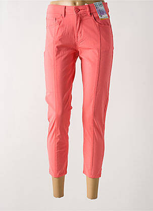 Pantacourt stretch taille normale rose QUATRE VINGT JOURS femme