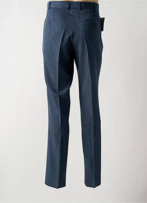 Pantalon chino fermeture zippée sous rabat boutonné taille normale bleu PIERRE D'ARLANC femme