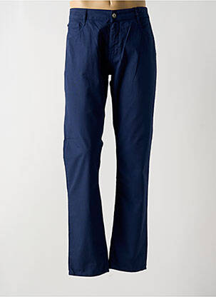 Pantalon slim tissage popeline taille normale bleu REDMAN homme