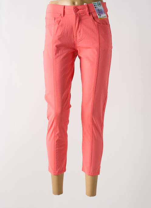 Pantacourt stretch taille normale rose QUATRE VINGT JOURS femme