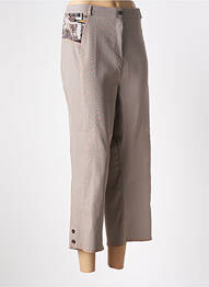 Pantacourt coupe droite taille haute marron LYSA KARA femme
