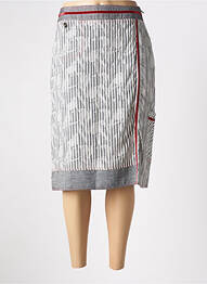 Jupe mi-longue taille à pinces gris JEAN GABRIEL femme