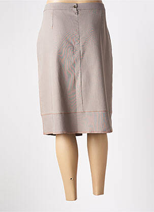 Jupe mi-longue coupe droite marron LYSA KARA femme