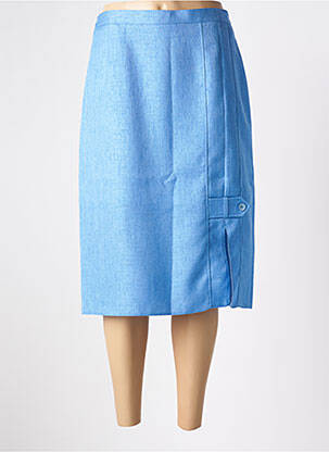 Jupe mi-longue taille à pinces bleu CATY JANE femme
