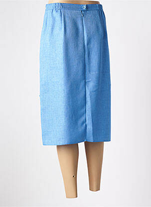 Jupe mi-longue taille à pinces bleu CATY JANE femme