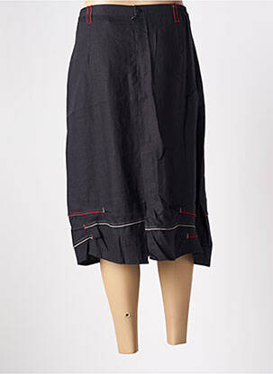 Jupe mi-longue taille à pinces noir JEAN GABRIEL femme
