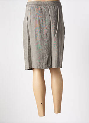 Jupe mi-longue coupe droite marron JULIE GUERLANDE femme