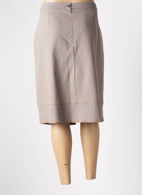 Jupe mi-longue marron LYSA KARA pour femme