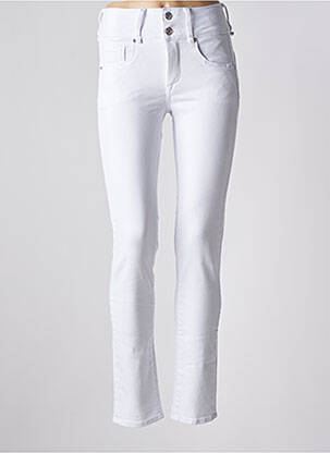 Jeans coupe slim stretch taille haute blanc TIFFOSI femme