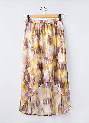 Jupe longue imprimé fantaisie jaune MORGAN femme