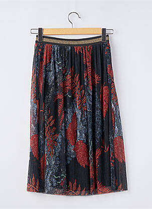 Jupe mi-longue taille haute noir DESIGUAL femme
