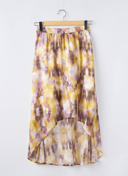 Jupe longue imprimé fantaisie jaune MORGAN femme