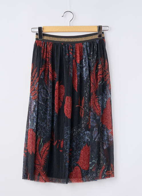 Jupe mi-longue taille haute noir DESIGUAL femme