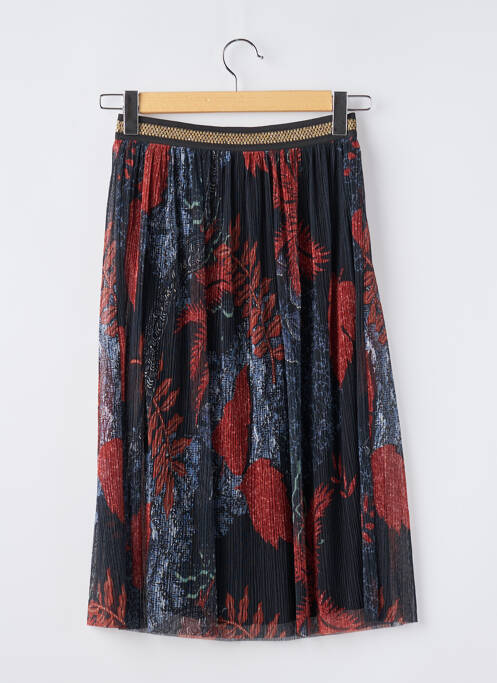Jupe mi-longue taille haute noir DESIGUAL femme