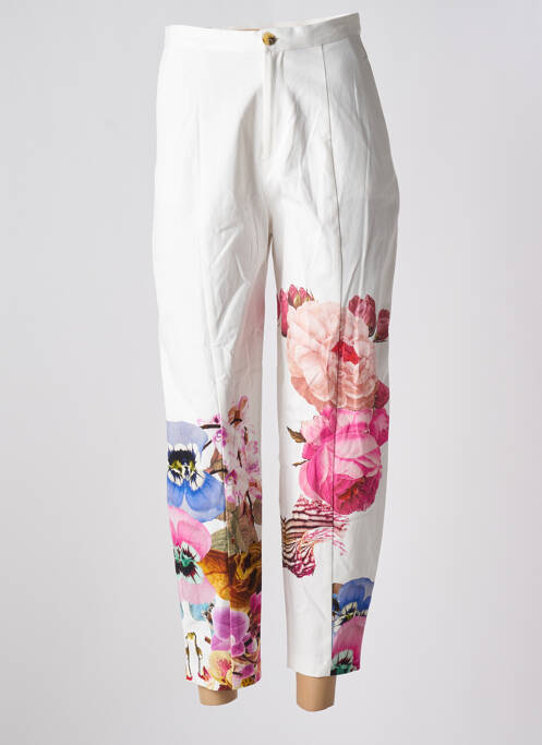 Pantalon 7/8 blanc DESIGUAL pour femme