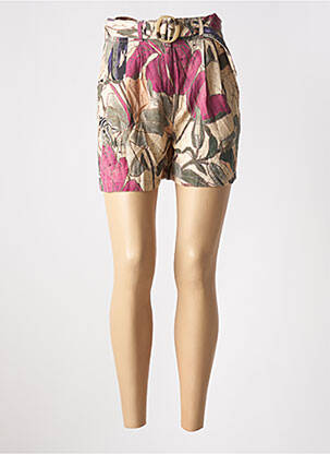 Short coupe fluide taille haute beige DESIGUAL femme