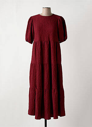 Robe longue manches courtes manches courtes rouge DESIGUAL femme