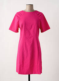 Robe courte fermeture zippée au dos manches courtes rose DESIGUAL femme
