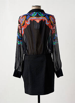 Robe courte manches longues manches longues noir DESIGUAL femme