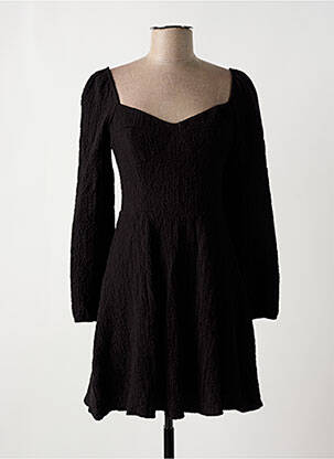 Robe courte fermeture zippée au dos manches longues noir DESIGUAL femme