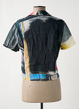 Chemisier imprimé fantaisie manches courtes gris DESIGUAL femme