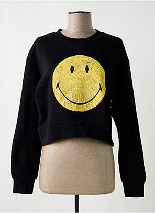 Sweat-shirt broderie manches longues noir DESIGUAL femme