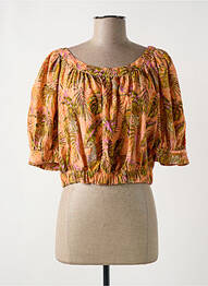 Blouse manches 3/4 manches 3/4 orange DESIGUAL femme