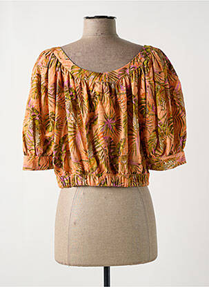 Blouse manches 3/4 manches 3/4 orange DESIGUAL femme
