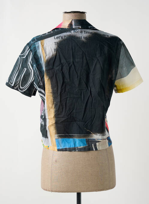 Chemisier manches courtes manches courtes gris DESIGUAL femme