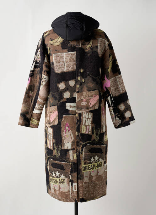 Manteau long marron DESIGUAL pour femme