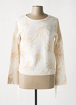 Pull coupe cintrée manches longues beige SALSA femme