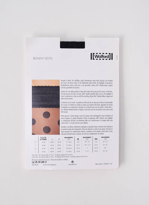 Bas noir WOLFORD pour femme