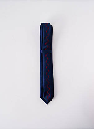 Cravate fermeture liens à nouer bleu ELIOS homme