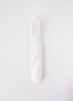 Cravate fermeture liens à nouer blanc ELIOS homme