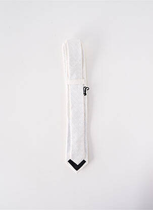 Cravate fermeture liens à nouer blanc ELIOS homme