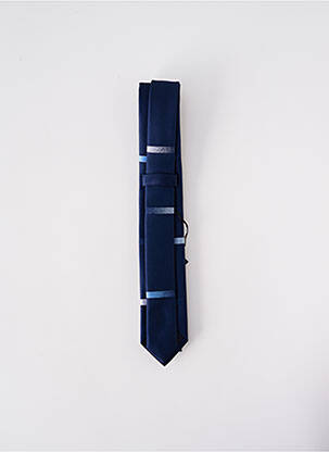Cravate fermeture liens à nouer bleu ELIOS homme