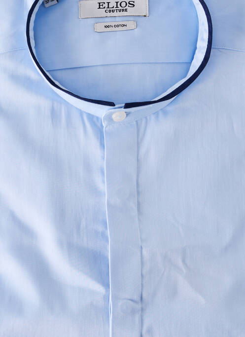 Chemise manches longues bleu ELIOS pour homme