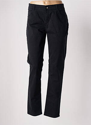Pantalon droit fermeture zippée sous rabat boutonné noir STREET ONE femme