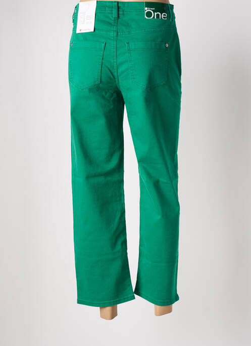 Pantalon 7/8 fermeture zippée sous rabat boutonné vert STREET ONE femme