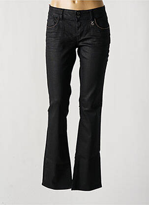 Pantalon flare stretch taille basse noir LE TEMPS DES CERISES femme
