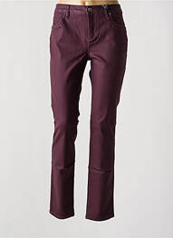 Pantalon slim tissage enduit taille normale violet STREET ONE femme