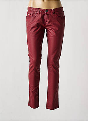 Pantalon slim taille basse taille basse rouge STREET ONE femme