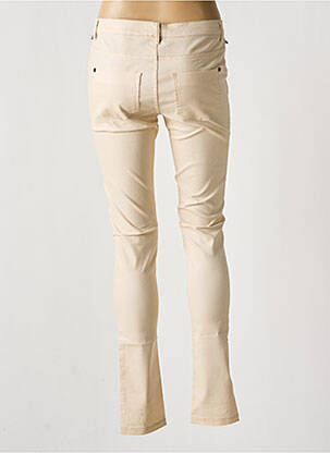 Pantalon slim tissage enduit taille normale beige VILA femme