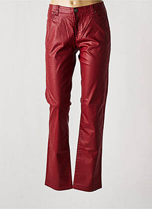 Pantalon droit stretch taille normale rouge LITTLE MARCEL femme