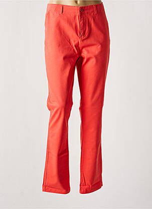 Pantalon chino tissage popeline taille normale orange VILA femme