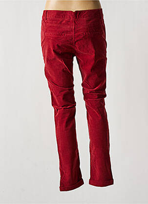 Pantalon chino fermeture zippée sous rabat boutonné taille normale orange KAPORAL femme