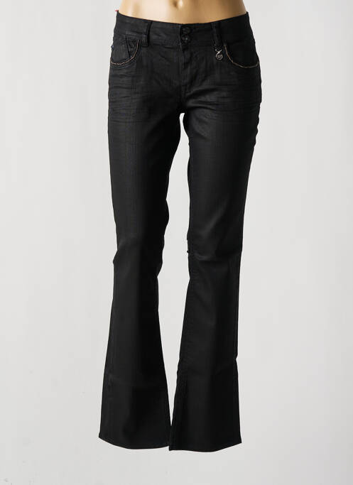 Pantalon flare stretch taille basse noir LE TEMPS DES CERISES femme